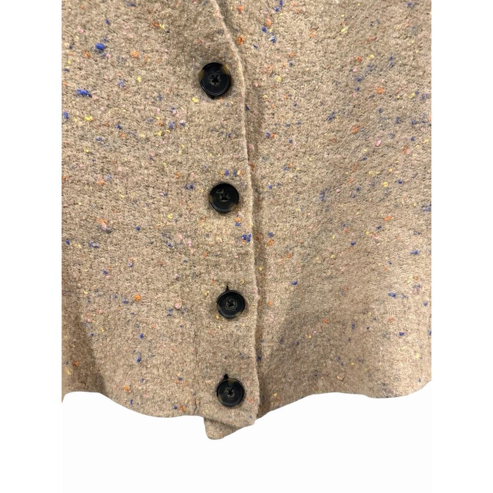 Everlane Camel Confetti Buttoned Cardigan Merino Wool Sweater Women’s Small - Picture 7 of 12